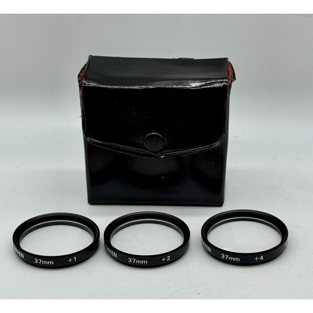 Tiffen 37mm High Res Close Up Filter 3 Piece‎ Set +1 +2 +4 Japan With Case